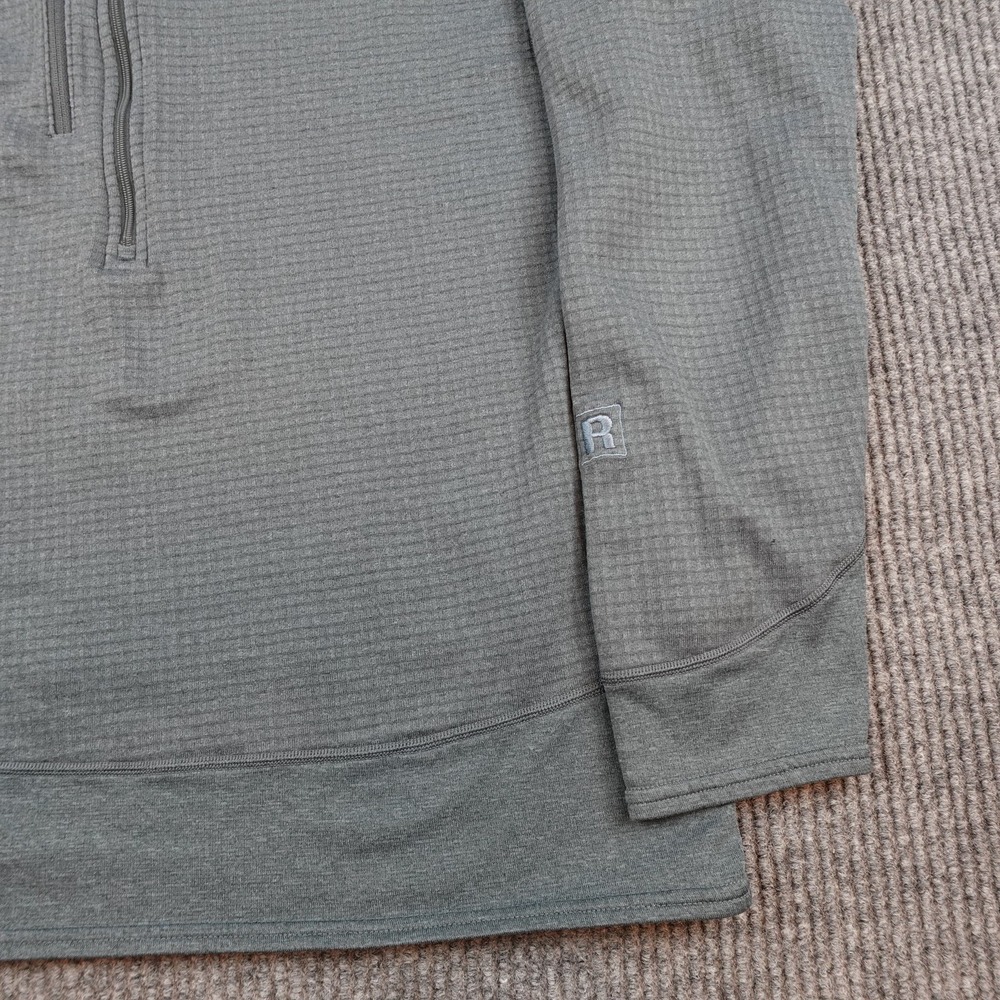 Patagonia R1 Pullover Mens Large Gray 1/4 Zip Grid Fleece Base Layer Hiking - Picture 2 of 10